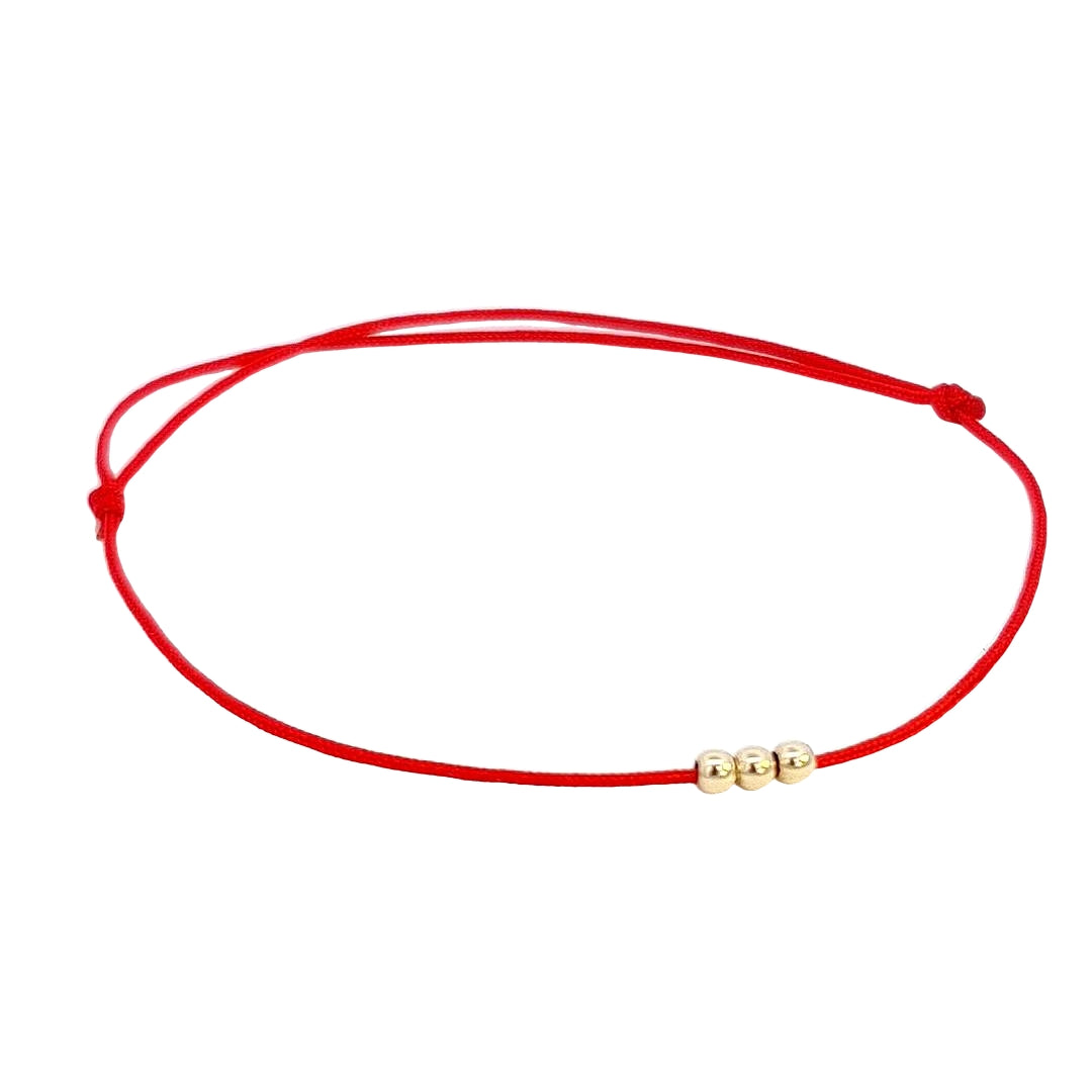 Trio of Harmony | 14k Solid Gold Bead Bracelet