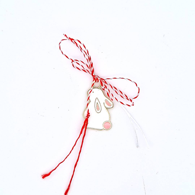 Springtime Hare: Enamelled Bunny Martisor