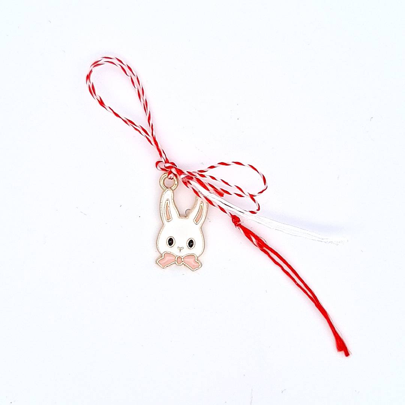 Springtime Hare: Enamelled Bunny Martisor