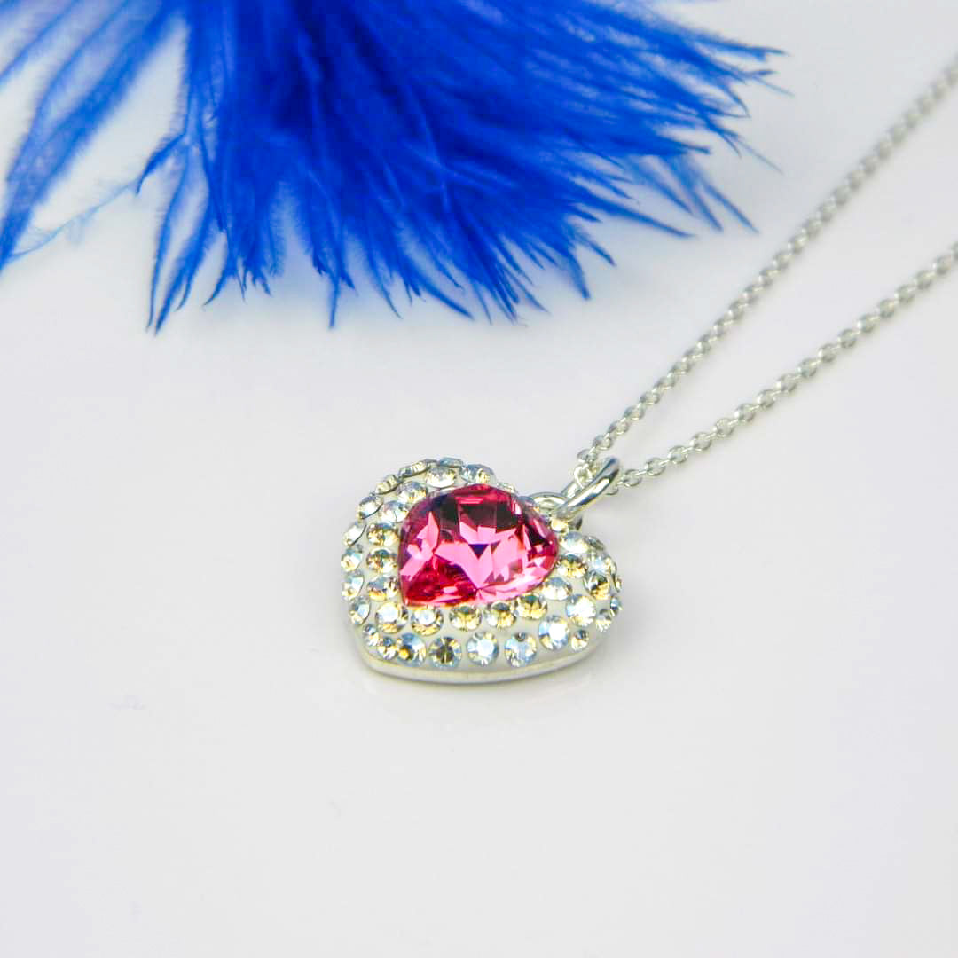 Heart Pave Pendant Necklace (Dazzling Heart Collection)