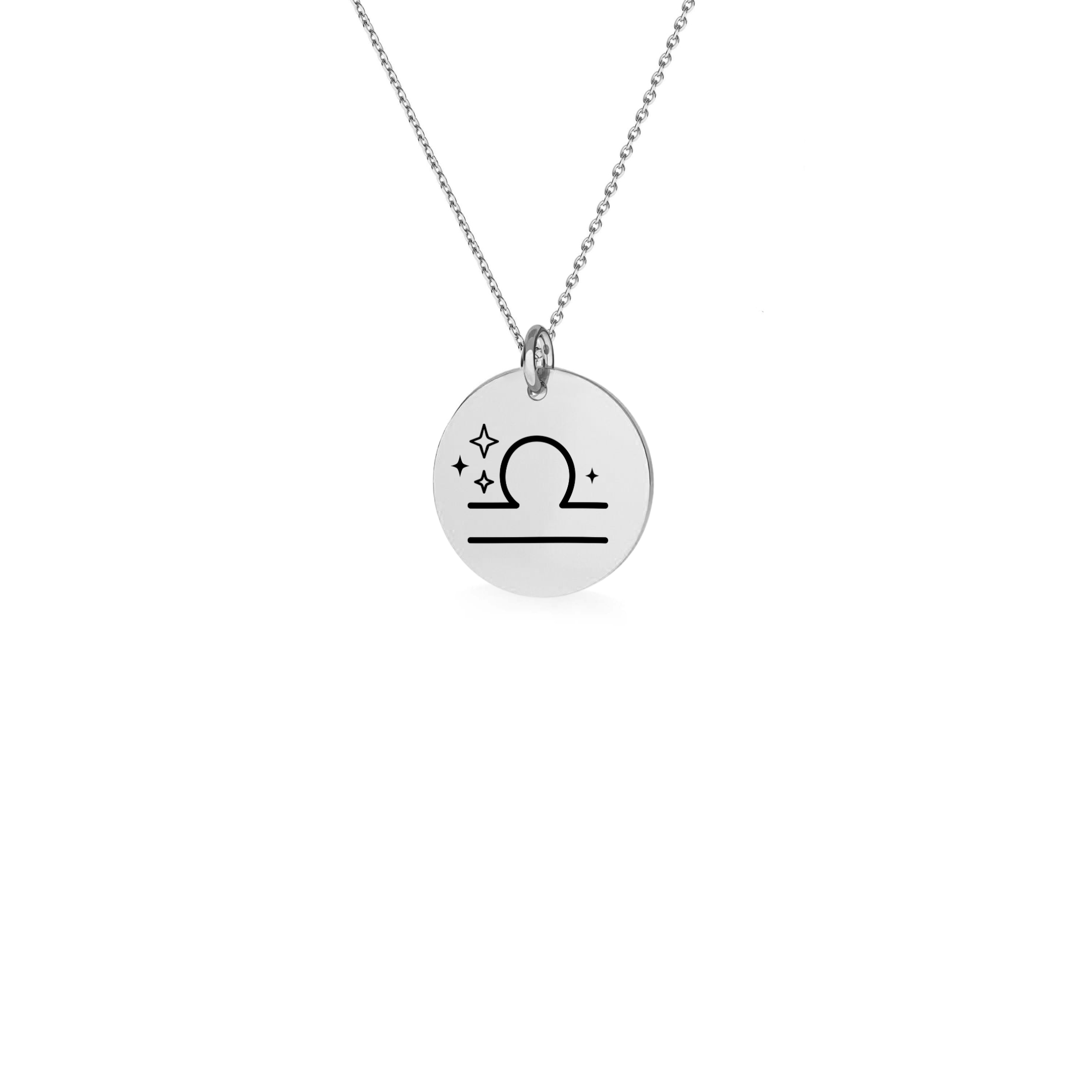 Sterling Silver Libra Zodiac Necklace - Thoughtful Gift for Star Sign Enthusiasts