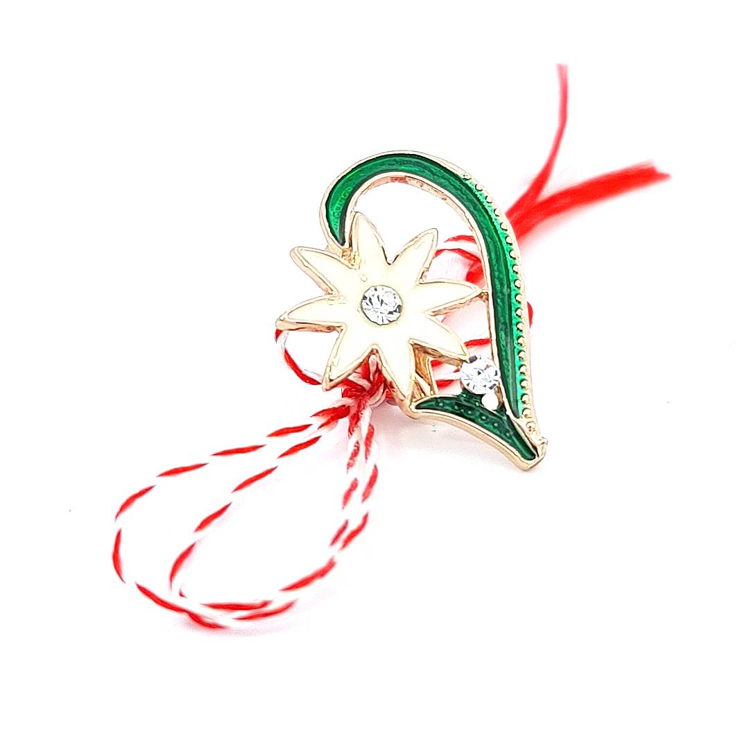 Golden Bloom Martisor Brooch