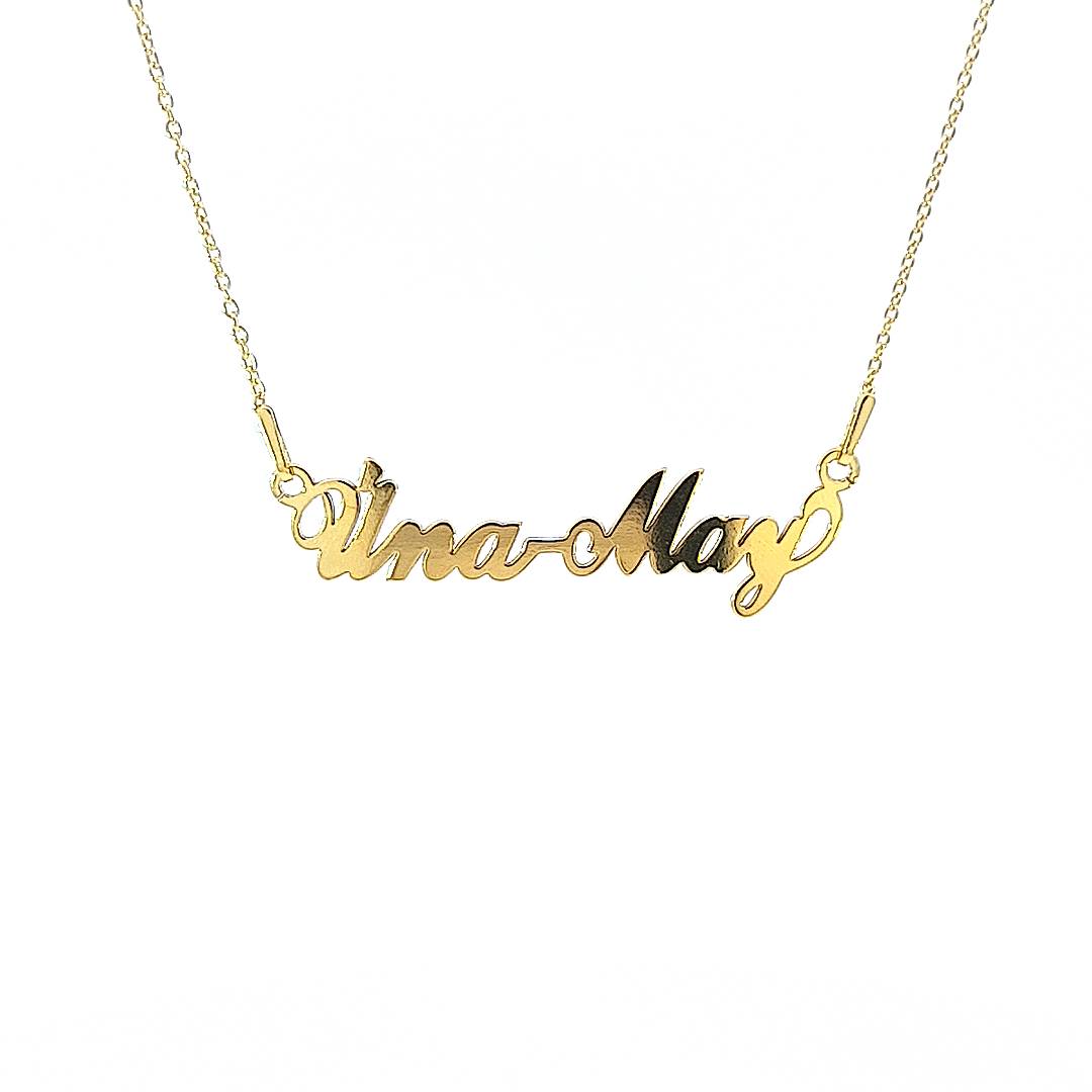 Dual Name Necklace with a Twist | Two names or words connected with a hyphen