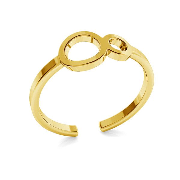 Adjustable gold infinity ring showcasing minimalist style.