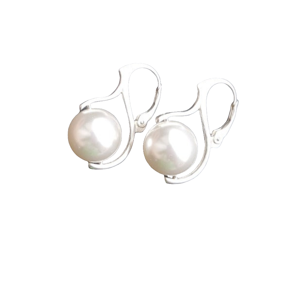 Large White Pearl Jewellery Set in Silver