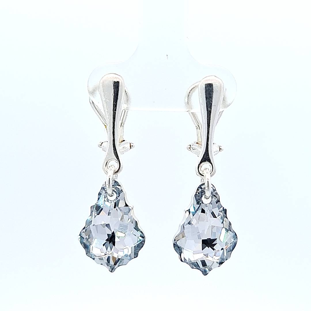 Dangle and Drop Comet Argent Baroque Clip-On Earrings for Women