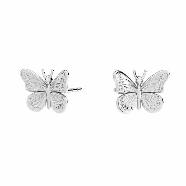 Elegant Wings Butterfly Stud Earrings in Sterling Silver - Classic and Timeless Design from Ireland