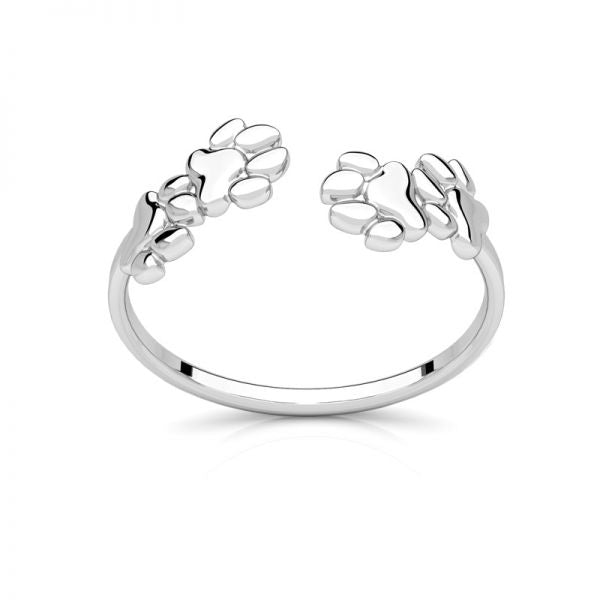 Paws Toe Ring in Sterling Silver