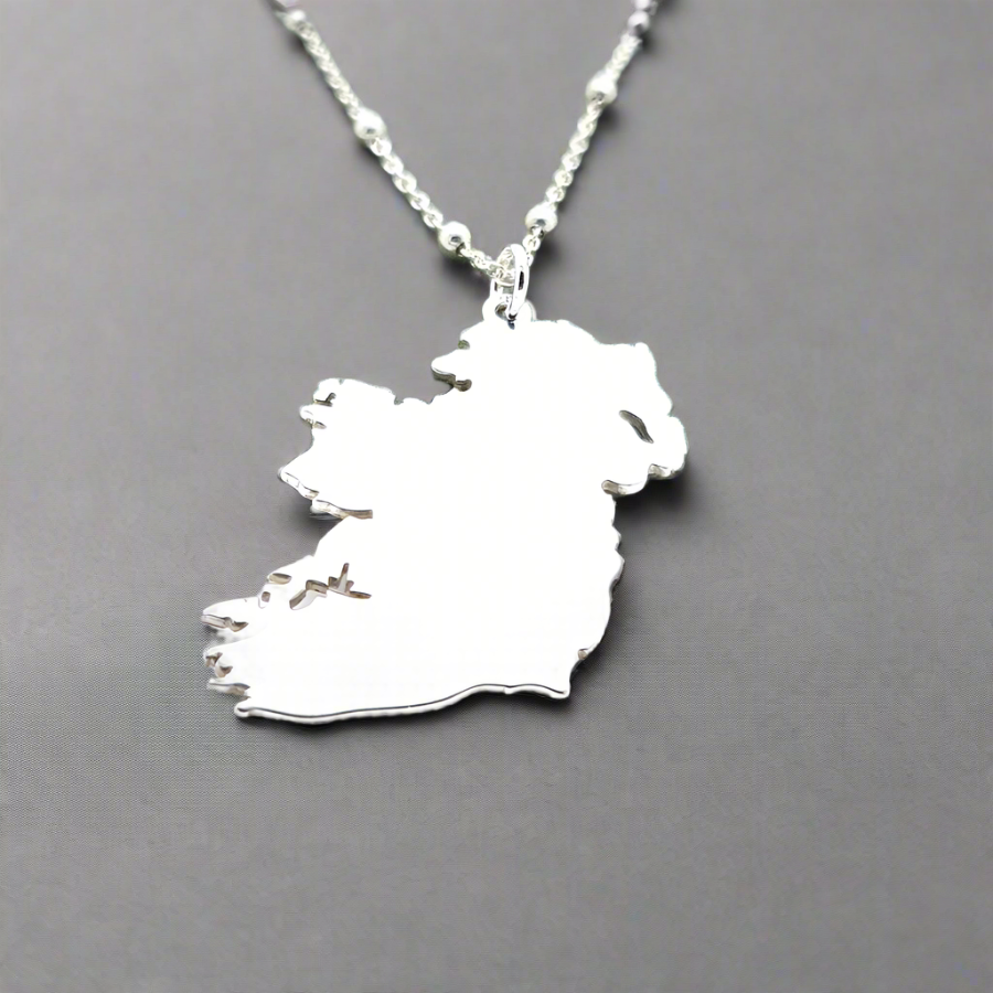 ÉIRE - Map of Ireland Necklace in sterling silver for women by Magpie Gems