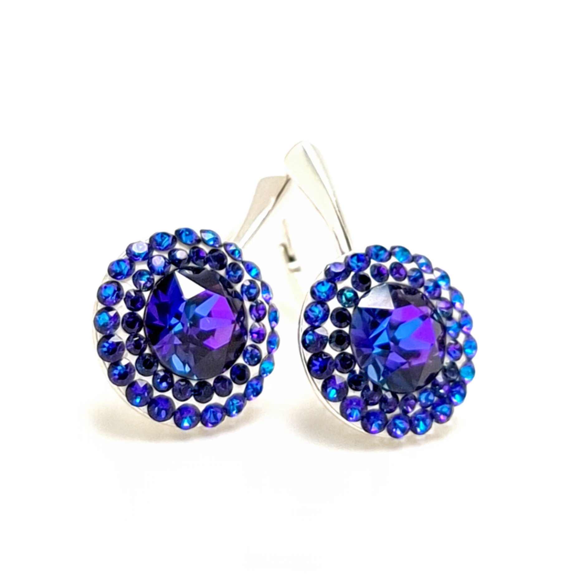 Dazzling Daisy Heliotrope Pave Earrings | 925 Sterling Silver