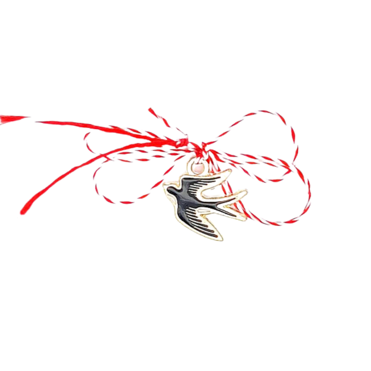 Swallow Flight: Gold-Plated Swallow Martisor