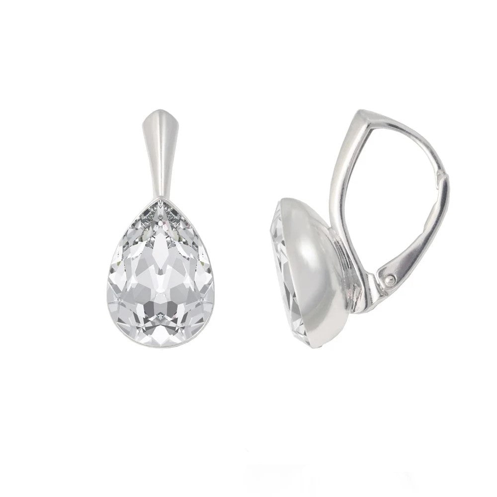 Crystal Clear Pear Shaped Earrings from the Horizon Collection