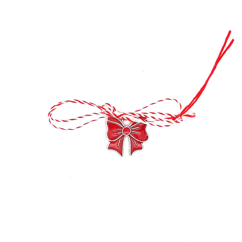 Scarlet Ribbon Grace: Red Bow Martisor