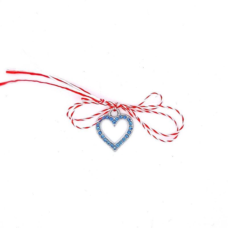 Luminous Love Crystal Heart Martisor Charm