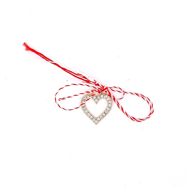 Luminous Love Crystal Heart Martisor Charm