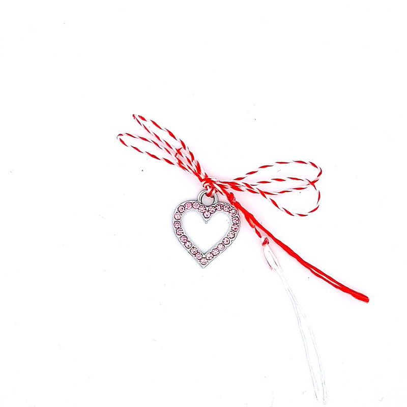 Luminous Love Crystal Heart Martisor Charm