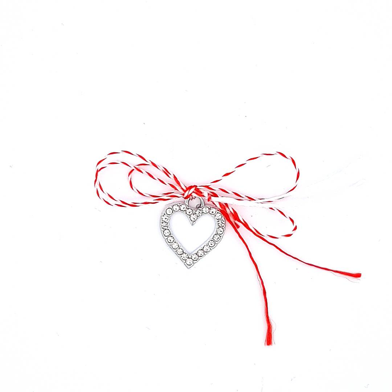 Luminous Love Crystal Heart Martisor Charm