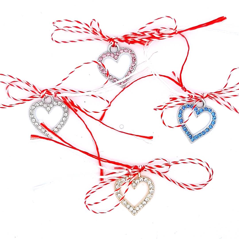 Luminous Love Crystal Heart Martisor Charm