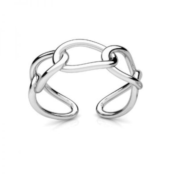 Sterling Silver Thick Chain Thumb Ring