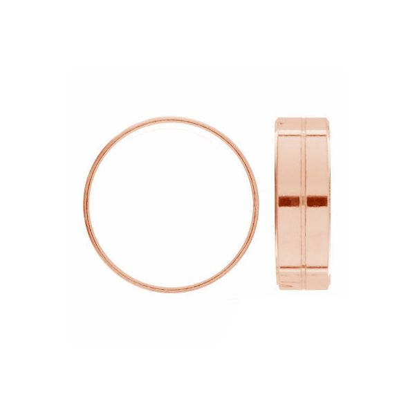 Unisex 18k Rose Gold Plated 7mm Band Ring – Smooth and Classic Finish