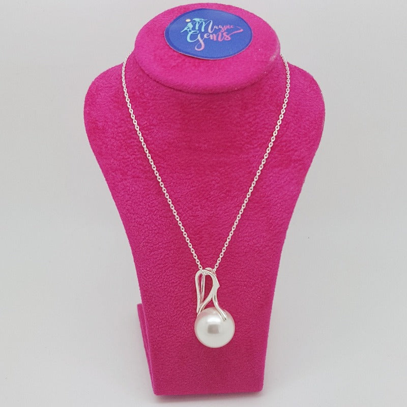 Large White Pearl Jewellery Set in Silver