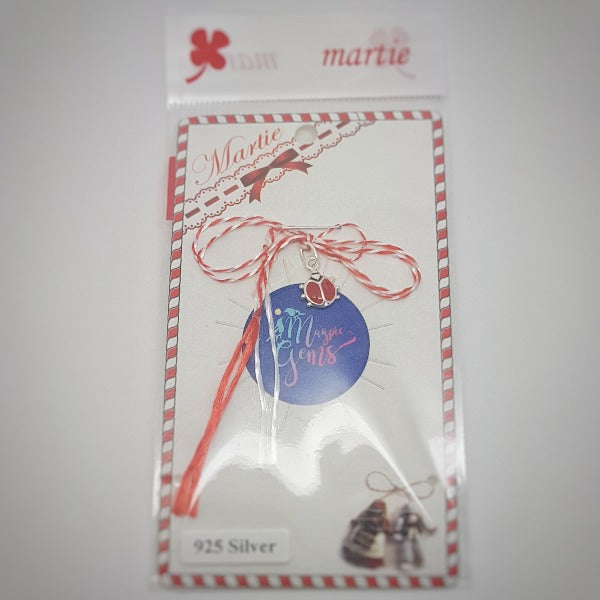 Martisor Mamaruta \ Ladybird in Sterling Silver - Personalised Sterling Silver Jewellery Ireland. Birthstone necklace. Shop Local Ireland - Ireland