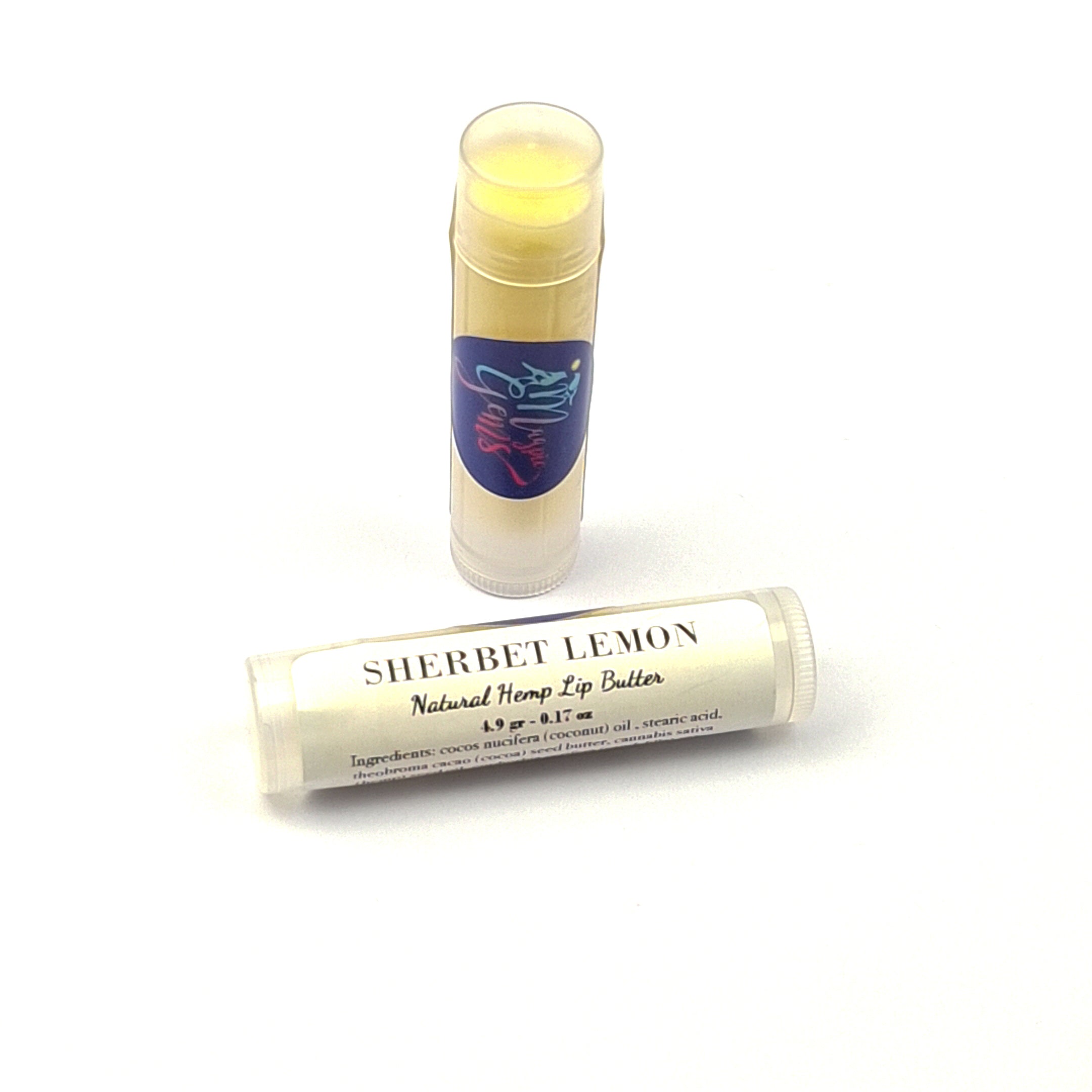 Sherbet Lemon Vegan Handmade Lip Butter Balm, Hemp Seed Oil Lip Balm, Shop in Ireland