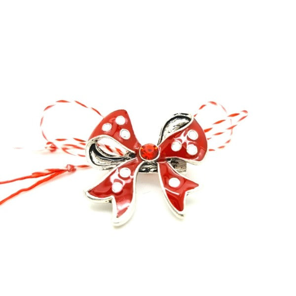 Red Bow Brooch - Martisor