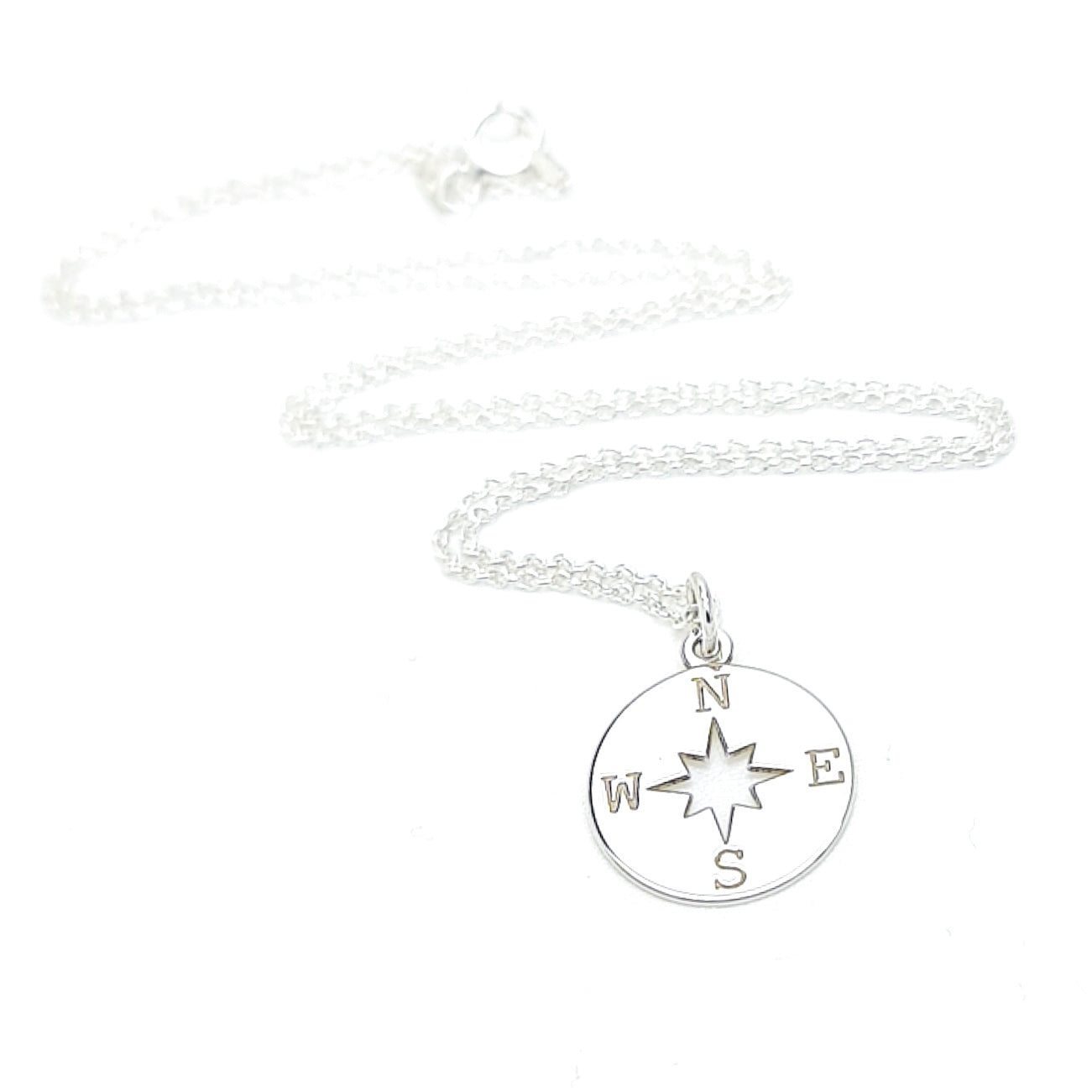 Guiding Star Silver Compass Necklace