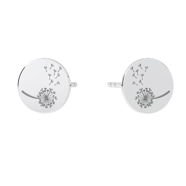 Dandelion Stud Earrings in Silver - Personalised Sterling Silver Jewellery Ireland. Birthstone necklace. Shop Local Ireland - Ireland