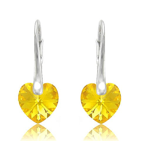 Dainty Heart Earrings in Sunflower - Joy and Sunshine