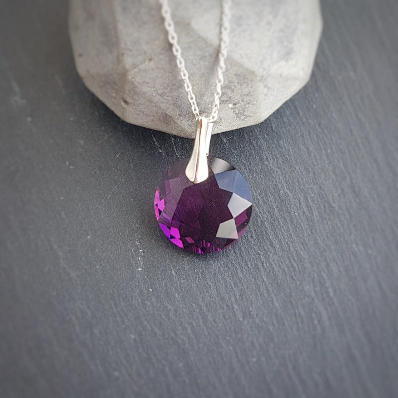 February Aquarius Amethyst BIRTHSTONE set, [product type], - Personalised Silver Jewellery Ireland by Magpie Gems