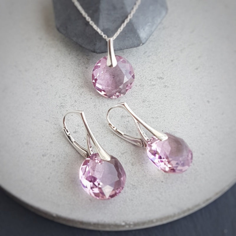 June Gemini Light Amethyst crystal BIRTHSTONE set, [product type], - Personalised Silver Jewellery Ireland by Magpie Gems