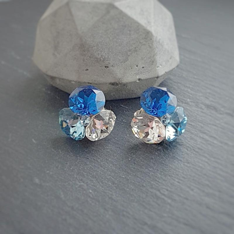 Blue Crystal Fusions Set, [product type], - Personalised Silver Jewellery Ireland by Magpie Gems