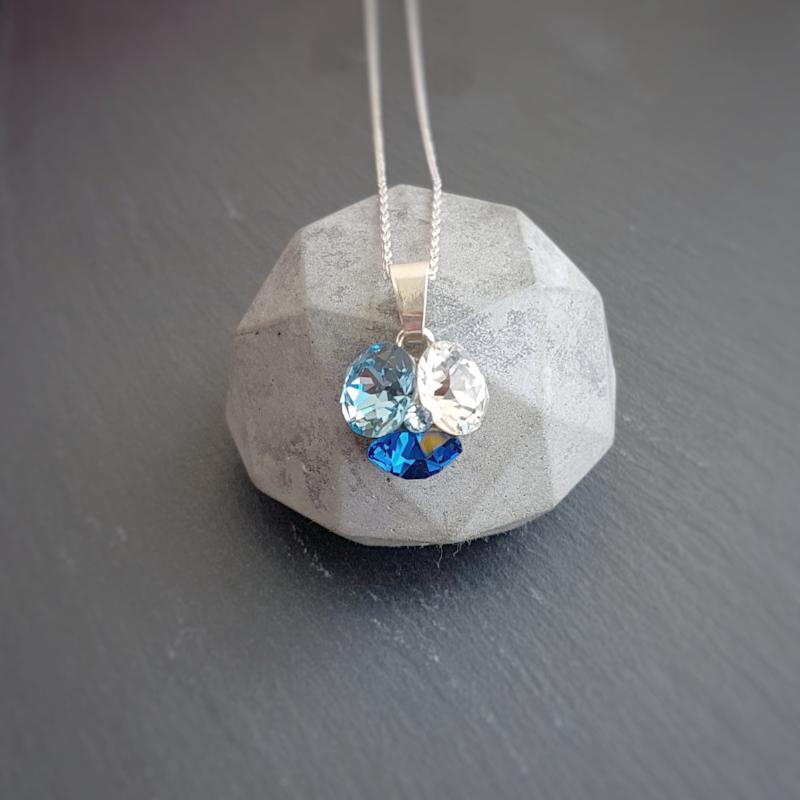 Blue Crystal Fusions Set, [product type], - Personalised Silver Jewellery Ireland by Magpie Gems