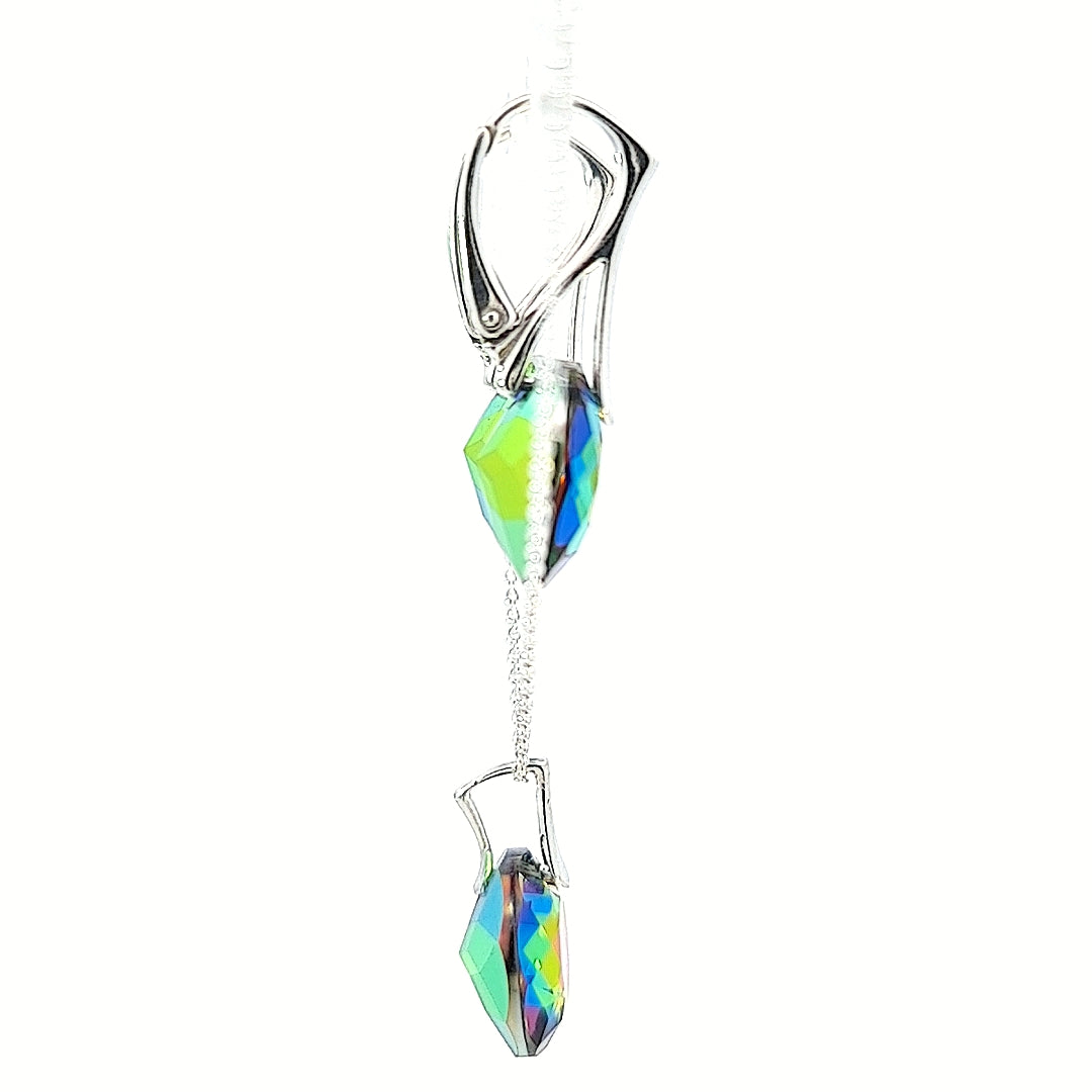 Rainbow earrings and necklace jewellery set | Vitrail Medium