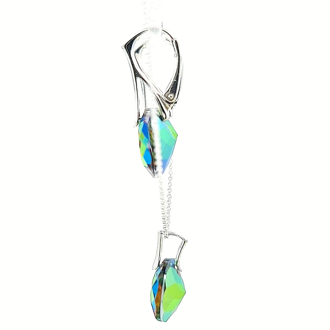 Rainbow earrings and necklace jewellery set | Vitrail Medium