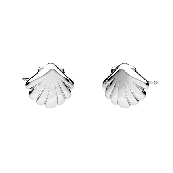 Ocean Shell Stud Earrings in Sterling Silver by Magpie Gems in Ireland