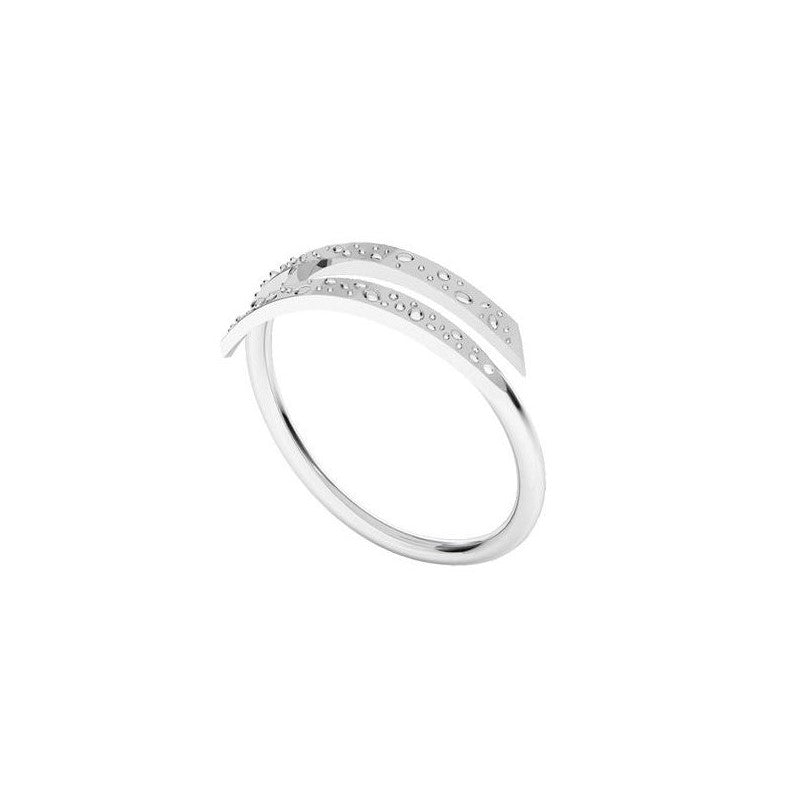 A minimalist adjustable silver ring, perfect for stacking or wearing alone. Presented in a Magpie Gems branded gift box.